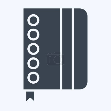 Ilustración de Cuaderno de iconos. relacionado con el símbolo de la oficina de correos. estilo glifo. diseño simple editable. ilustración simple - Imagen libre de derechos