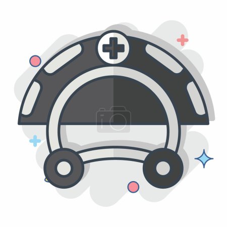 Icon Disk Break. related to Garage symbol. comic style. simple design editable. simple illustration