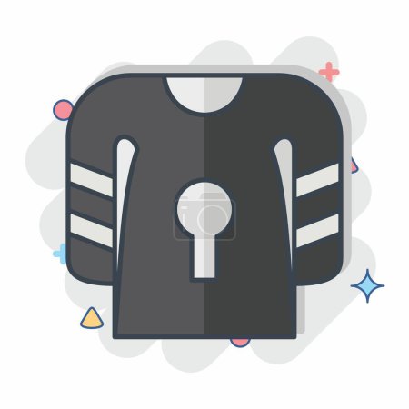 Icon Uniform. related to Hockey Sports symbol. comic style. simple design editable