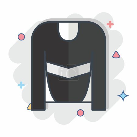 Icon Hockey Jersey. related to Hockey Sports symbol. comic style. simple design editable