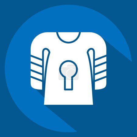 Icon Uniform. related to Hockey Sports symbol. long shadow style. simple design editable