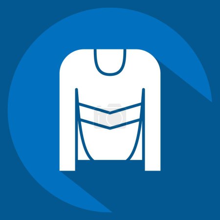 Icon Hockey Jersey. related to Hockey Sports symbol. long shadow style. simple design editable