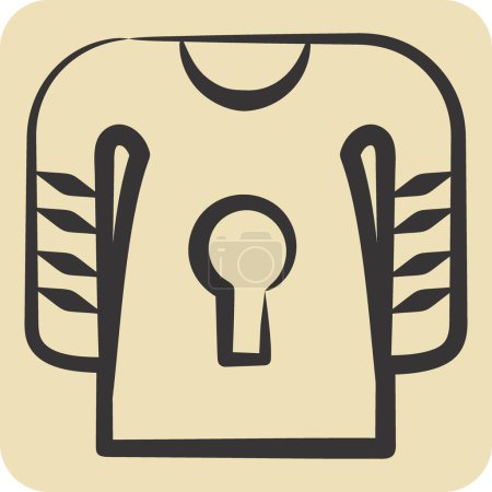 Icon Uniform. related to Hockey Sports symbol. hand drawn style. simple design editable