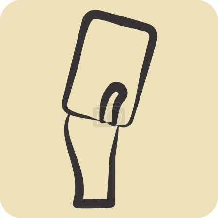 Carte de pénalité Icône. lié au symbole Hockey Sports. style dessiné à la main. conception simple modifiable