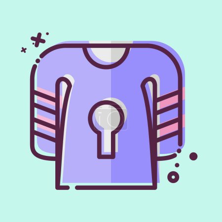 Icon Uniform. related to Hockey Sports symbol. MBE style. simple design editable