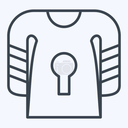 Icon Uniform. related to Hockey Sports symbol. line style. simple design editable