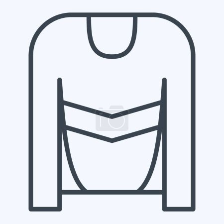Icon Hockey Jersey. related to Hockey Sports symbol. line style. simple design editable