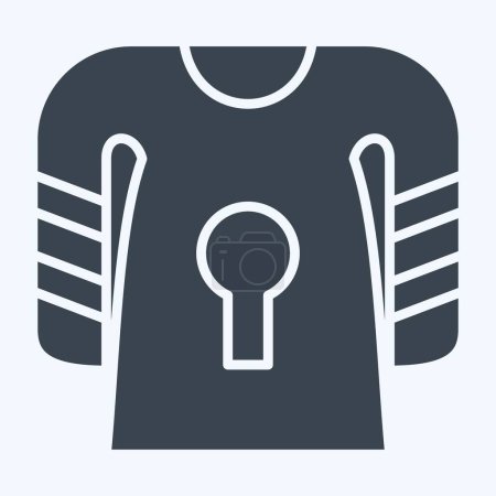 Icon Uniform. related to Hockey Sports symbol. glyph style. simple design editable