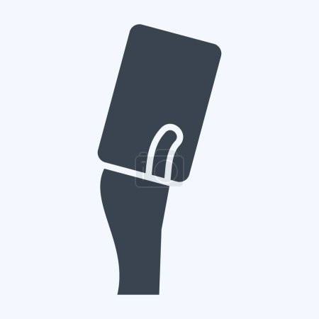 Carte de pénalité Icône. lié au symbole Hockey Sports. style glyphe. conception simple modifiable