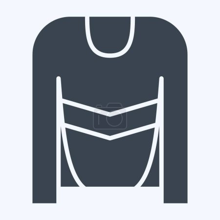 Icon Hockey Jersey. related to Hockey Sports symbol. glyph style. simple design editable