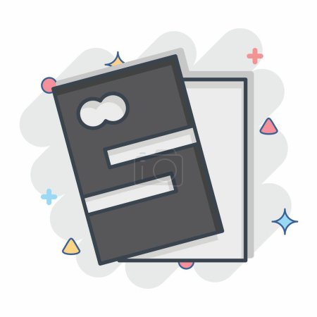 Icon Documents. related to Leisure and Travel symbol. comic style. simple design illustration.