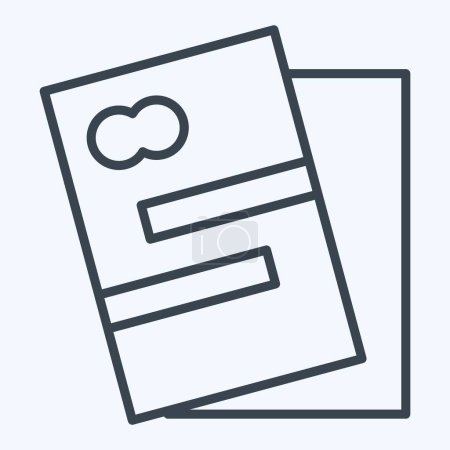 Icon Documents. related to Leisure and Travel symbol. line style. simple design illustration.
