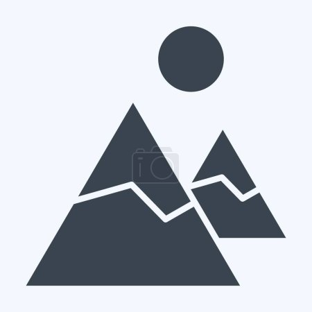 Icon Nature. related to Leisure and Travel symbol. glyph style. simple design illustration.
