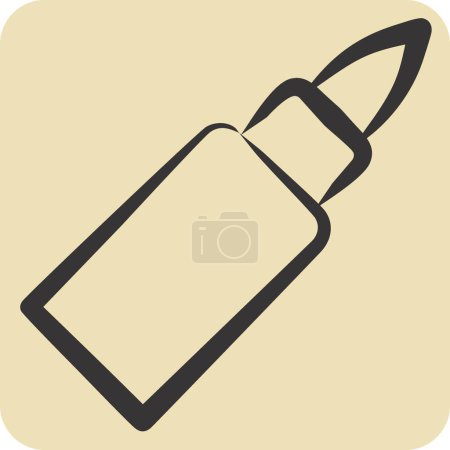 Icon Bullet. related to Military And Army symbol. hand drawn style. simple design illustration