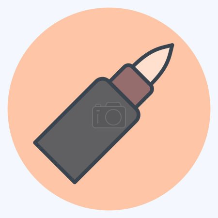 Icon Bullet. related to Military And Army symbol. color mate style. simple design illustration