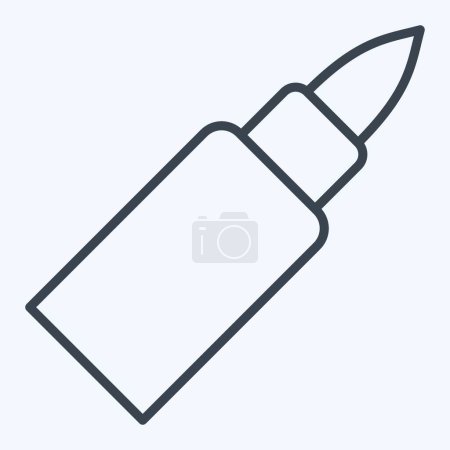 Icon Bullet. related to Military And Army symbol. line style. simple design illustration