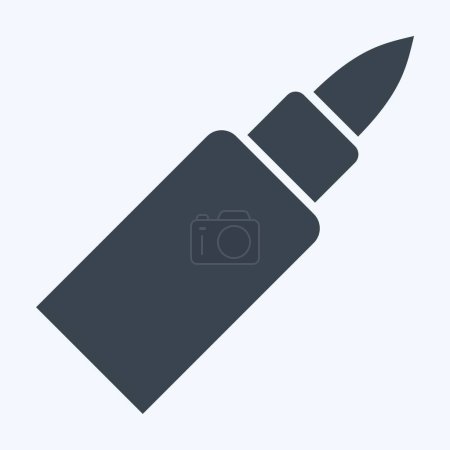 Icon Bullet. related to Military And Army symbol. glyph style. simple design illustration
