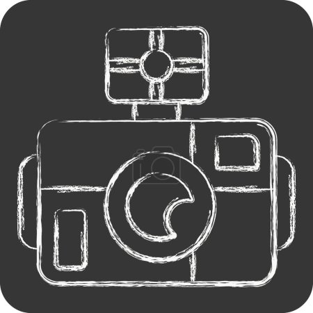 Icon Photo Camera Diving. related to Diving symbol. chalk Style. simple design illustration