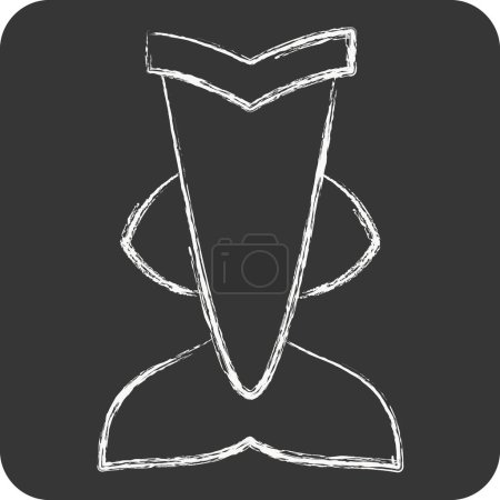 Icône sirène Vail plongée. lié au symbole Plongée. style craie. illustration de conception simple