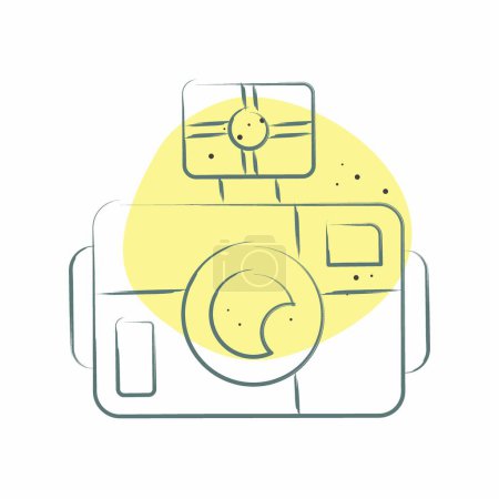 Icon Photo Camera Diving. related to Diving symbol. Color Spot Style. simple design illustration