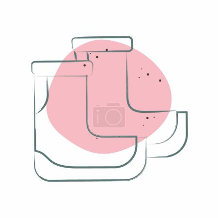 Icono Botas. relacionado con el símbolo de buceo. Color Spot Style. ilustración de diseño simple