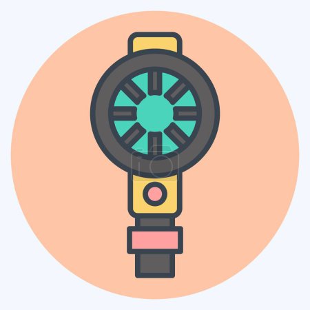 Illustration for Icon Sherwood Gauge. related to Diving symbol. color mate style. simple design illustration - Royalty Free Image