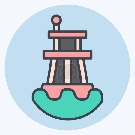 Icon Water Buoy. related to Diving symbol. color mate style. simple design illustration