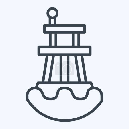 Icon Water Buoy. related to Diving symbol. line style. simple design illustration