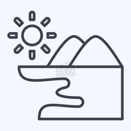 Icono del Mar. relacionado con el símbolo de buceo. estilo de línea. ilustración de diseño simple