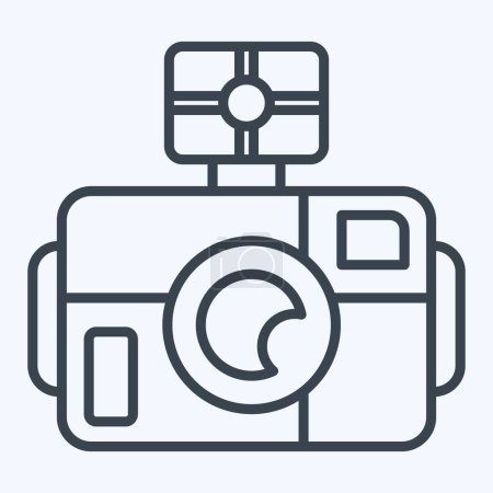 Icon Photo Camera Diving. related to Diving symbol. line style. simple design illustration
