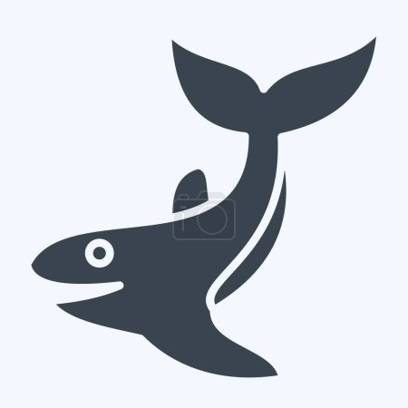 Icon Whale. related to Diving symbol. glyph style. simple design illustration