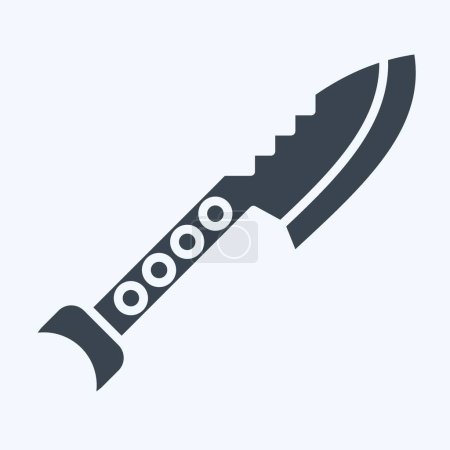 Illustration for Icon Desert Harpoon. related to Diving symbol. glyph style. simple design illustration - Royalty Free Image