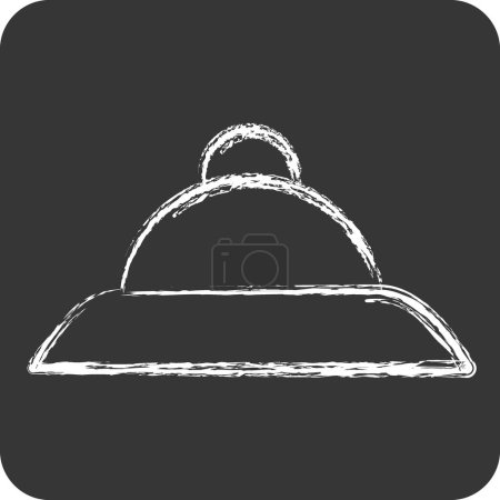Chapeau d'icône. lié au symbole de l'Afrique du Sud. style craie. illustration de conception simple