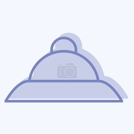 Chapeau d'icône. lié au symbole de l'Afrique du Sud. style à deux tons. illustration de conception simple