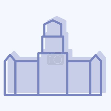 Ilustración de Icono Ciudad del Cabo. relacionado con el símbolo de Sudáfrica. estilo de dos tonos. ilustración de diseño simple - Imagen libre de derechos