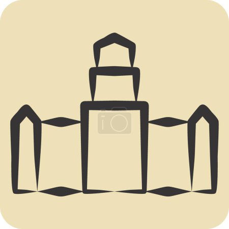 Ilustración de Icono Ciudad del Cabo. relacionado con el símbolo de Sudáfrica. estilo dibujado a mano. ilustración de diseño simple - Imagen libre de derechos