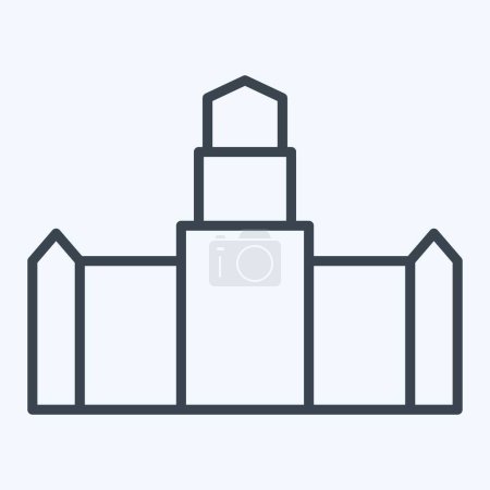 Ilustración de Icono Ciudad del Cabo. relacionado con el símbolo de Sudáfrica. estilo de línea. ilustración de diseño simple - Imagen libre de derechos