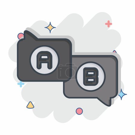 Icon Question And Answer. related to Learning symbol. comic style. simple design illustration