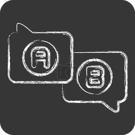 Icon Question And Answer. related to Learning symbol. chalk Style. simple design illustration