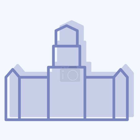 Ilustración de Icono Ciudad del Cabo. relacionado con el símbolo de Sudáfrica. estilo de dos tonos. ilustración de diseño simple - Imagen libre de derechos
