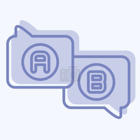 Icon Question And Answer. related to Learning symbol. two tone style. simple design illustration