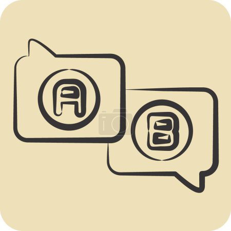 Icon Question And Answer. related to Learning symbol. hand drawn style. simple design illustration