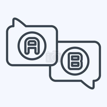 Icon Question And Answer. related to Learning symbol. line style. simple design illustration