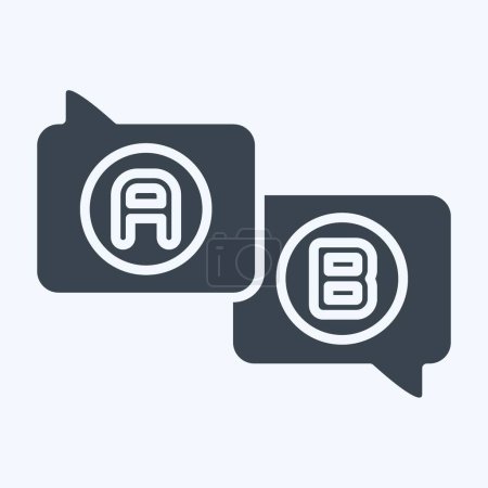 Icon Question And Answer. related to Learning symbol. glyph style. simple design illustration