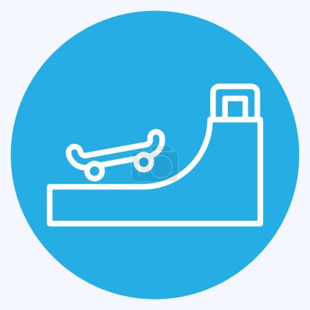 Icon Ramp 2. related to Skating symbol. blue eyes style. simple design illustration
