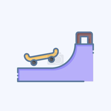 Icon Ramp 2. related to Skating symbol. doodle style. simple design illustration