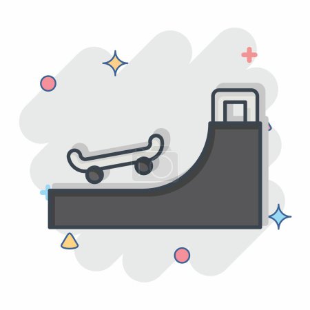 Icon Ramp 2. related to Skating symbol. comic style. simple design illustration
