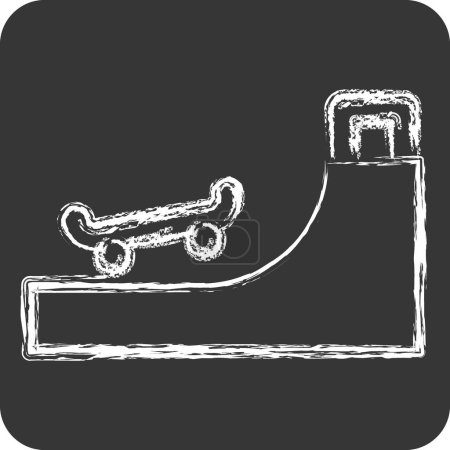 Icon Ramp 2. related to Skating symbol. chalk Style. simple design illustration