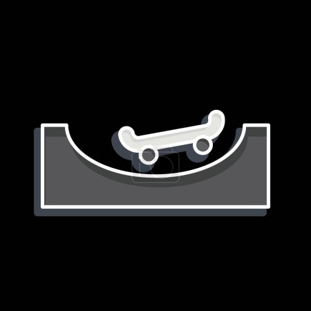 Icon Ramp. related to Skating symbol. glossy style. simple design illustration