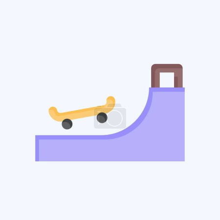 Icon Ramp 2. related to Skating symbol. flat style. simple design illustration